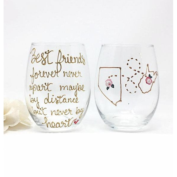 Friend deals wine glass