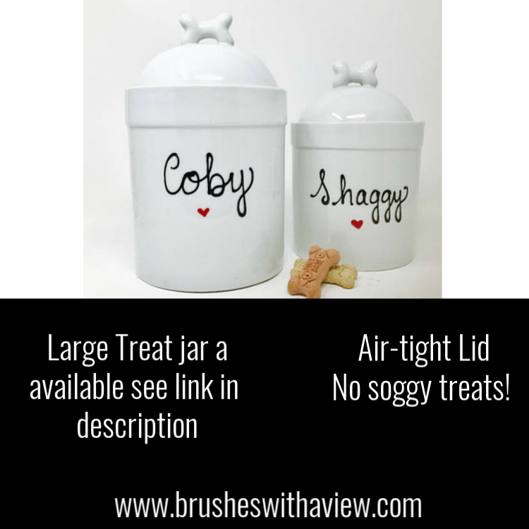 Personalized Pet Treat Jar, Small Customized with Dogs Name 